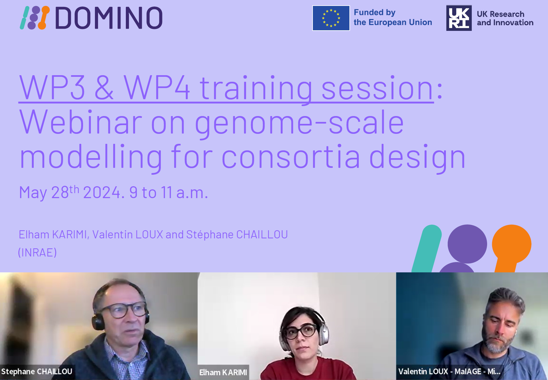 Webinar on genome-scale modelling for consortia design